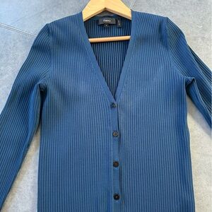 Theory Blue Ribbed Sweater